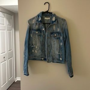 Distressed Jean Jacket - Size: Small
